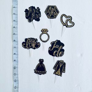 Wedding Ring Engagement Cupcake Toppers